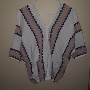 V neck front and back shirt